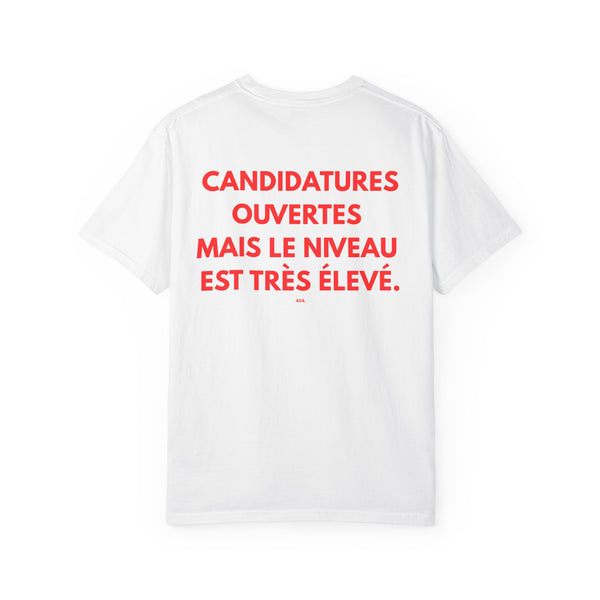 "CANDIDATURES OUVERTES MAIS LE NIVEAU EST TRÈS ÉLEVÉ."
